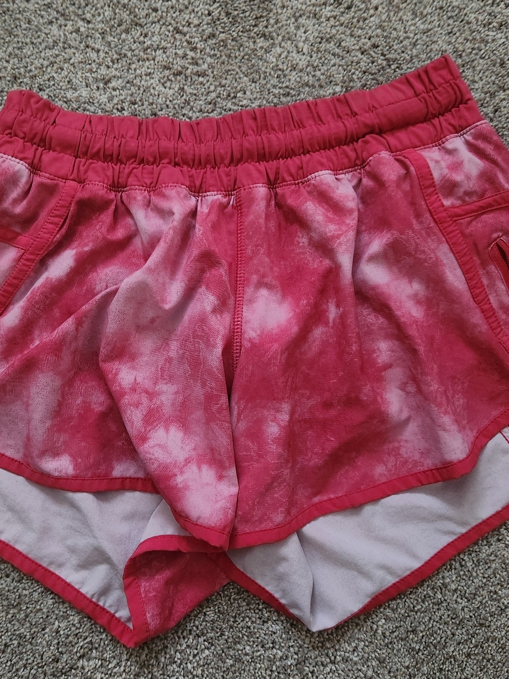 Lululemon Tie-Dye Pink Women's Athletic Shorts